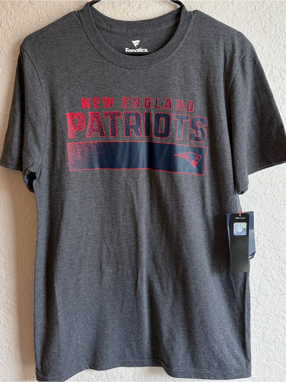 New England Patriots Fanatics Charcoal T-Shirt - Men’s Medium NFL NWT